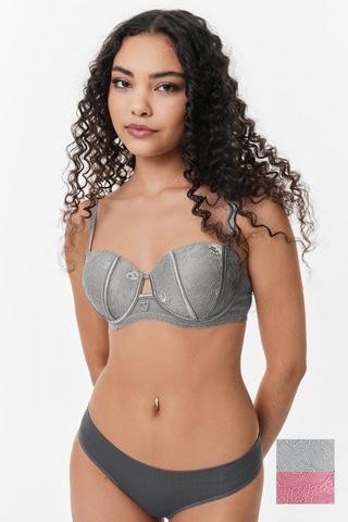 2 Pack Balconette Bra