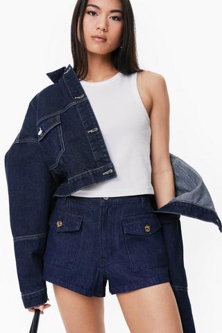 Micro Cheeky Denim Shorts