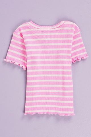 Stripe Short Sleeve Top