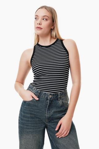 Stripe Racer Top