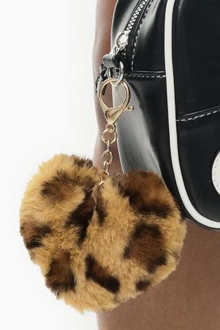 Keyring - Leopard Print Heart