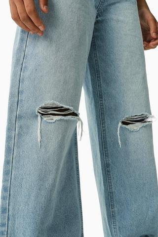 Rigid Wide-Leg Denims