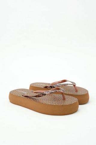 Leopard Print Platform Slop