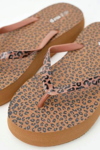 Leopard Print Platform Slop