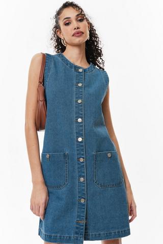 Denim Shift Dress