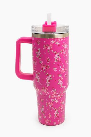Floral Straw Cup