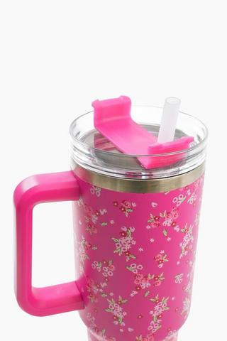 Floral Straw Cup - 1200ml