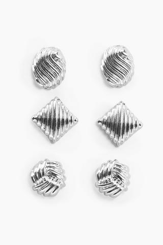 3 Pack Stud Earrings
