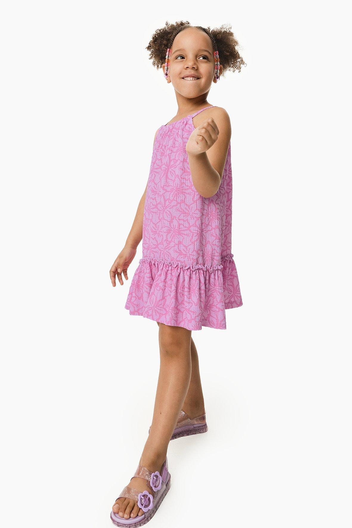 Only - Onlvera-Belle S/S Flower Dress Yor - 5008912 Light Blue Denim Flower Emb main image 1