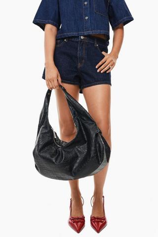 Crocodile Skin Shoulder Bag