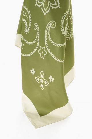 Paisley Print Satin Scarf