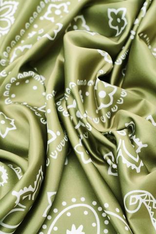 Paisley Print Satin Scarf