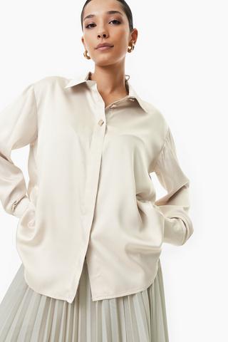 Slouchy Satin Shirt