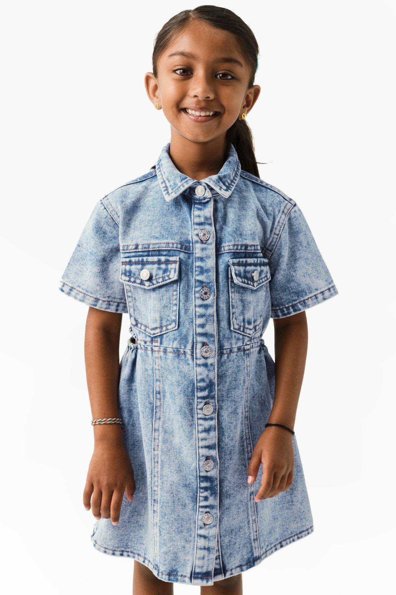 Denim Frock Next Girls Denim Dress Mini Marlene Denim Shirt Dress Medium  Wash Fashion Nova
