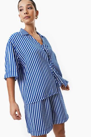 Front Tie Oversized Shirt