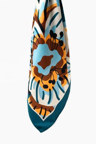 Floral Satin Scarf