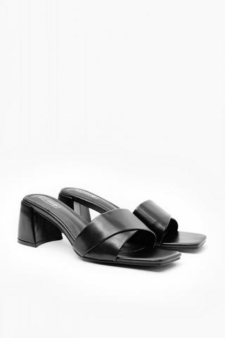 Cross-over Strap Block Heel