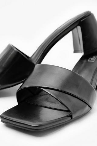 Cross-over Strap Block Heel