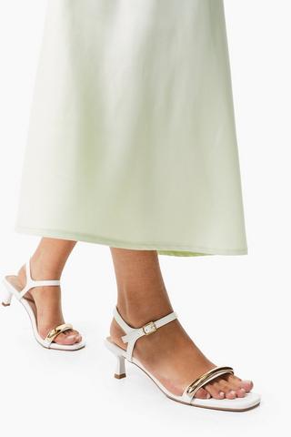 Metal Strap Kitten Heel