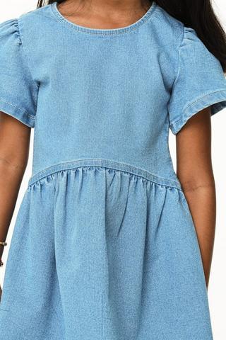 Denim Fit And Flare Dress