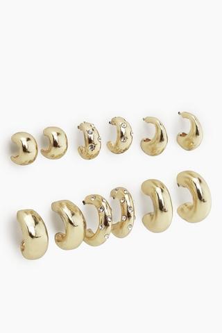 6 Pack Hoop Earrings