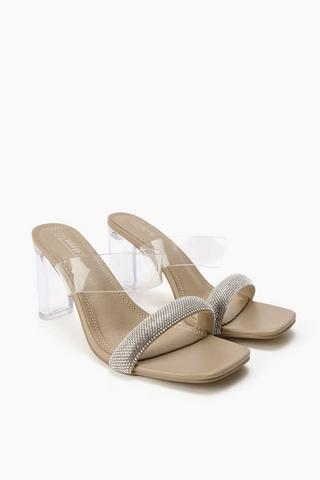 Diamante Strap Block Heel