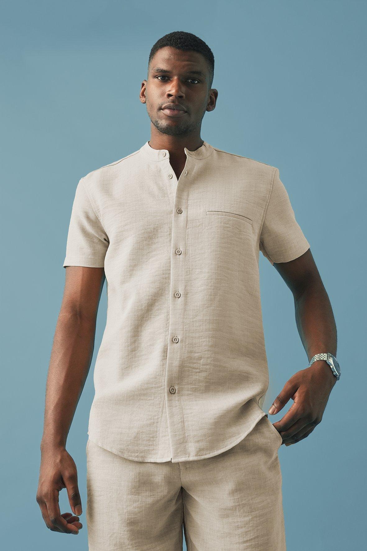 Mandarin Collar Shirt