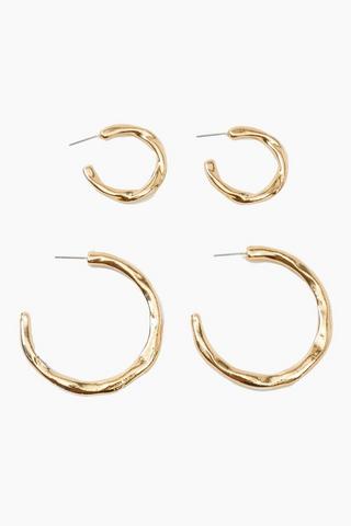2 Pack Hoop Earrings