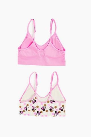 Minnie Mouse 2 Pack Crop Bras