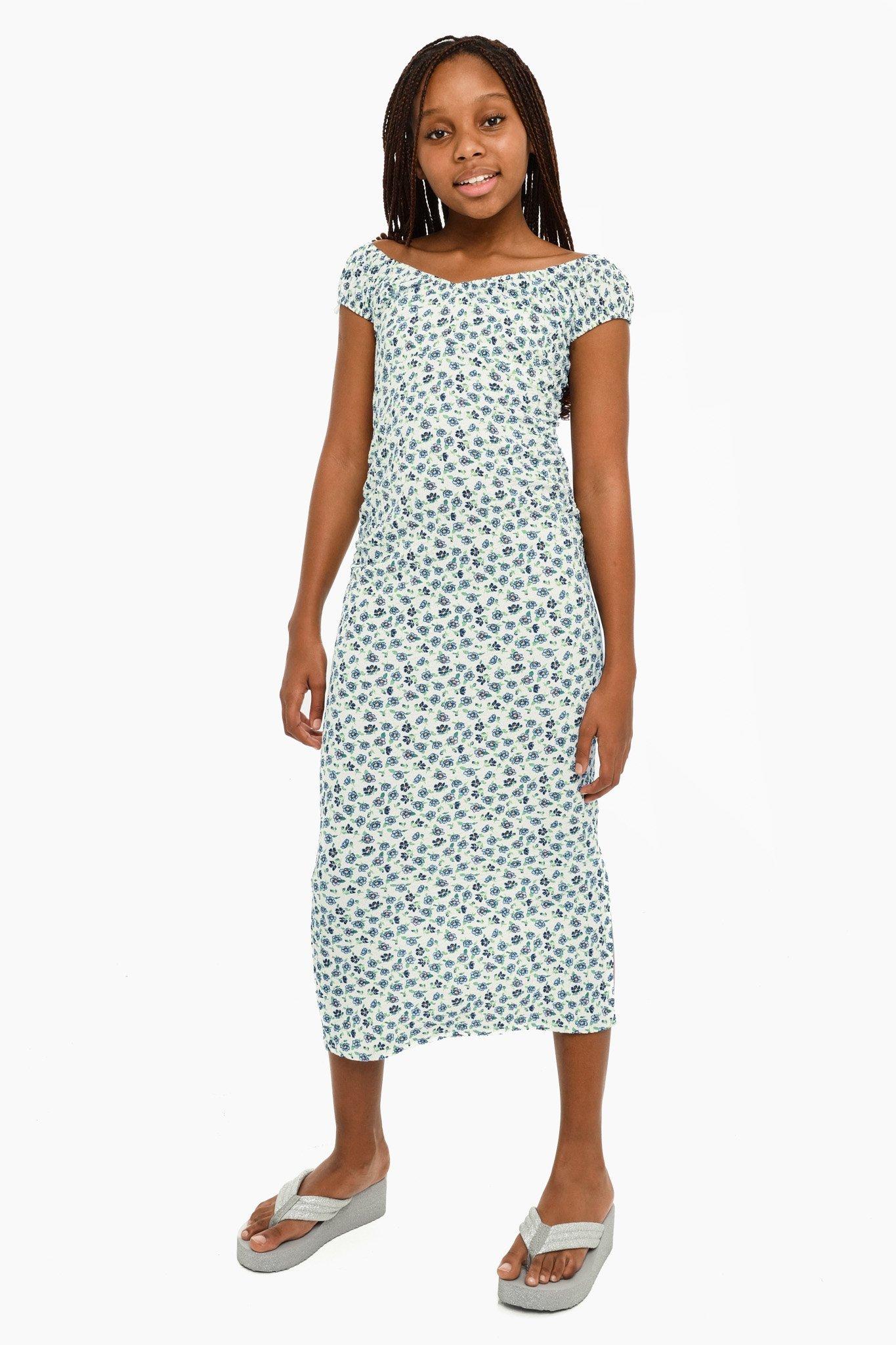 Elegant Imported Fabric Midi Dress for Girls main image 0