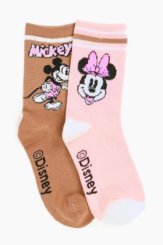 2 Pack Mickey Mouse Socks