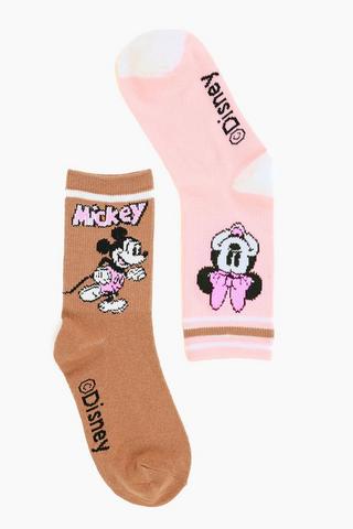 2 Pack Mickey Mouse Socks