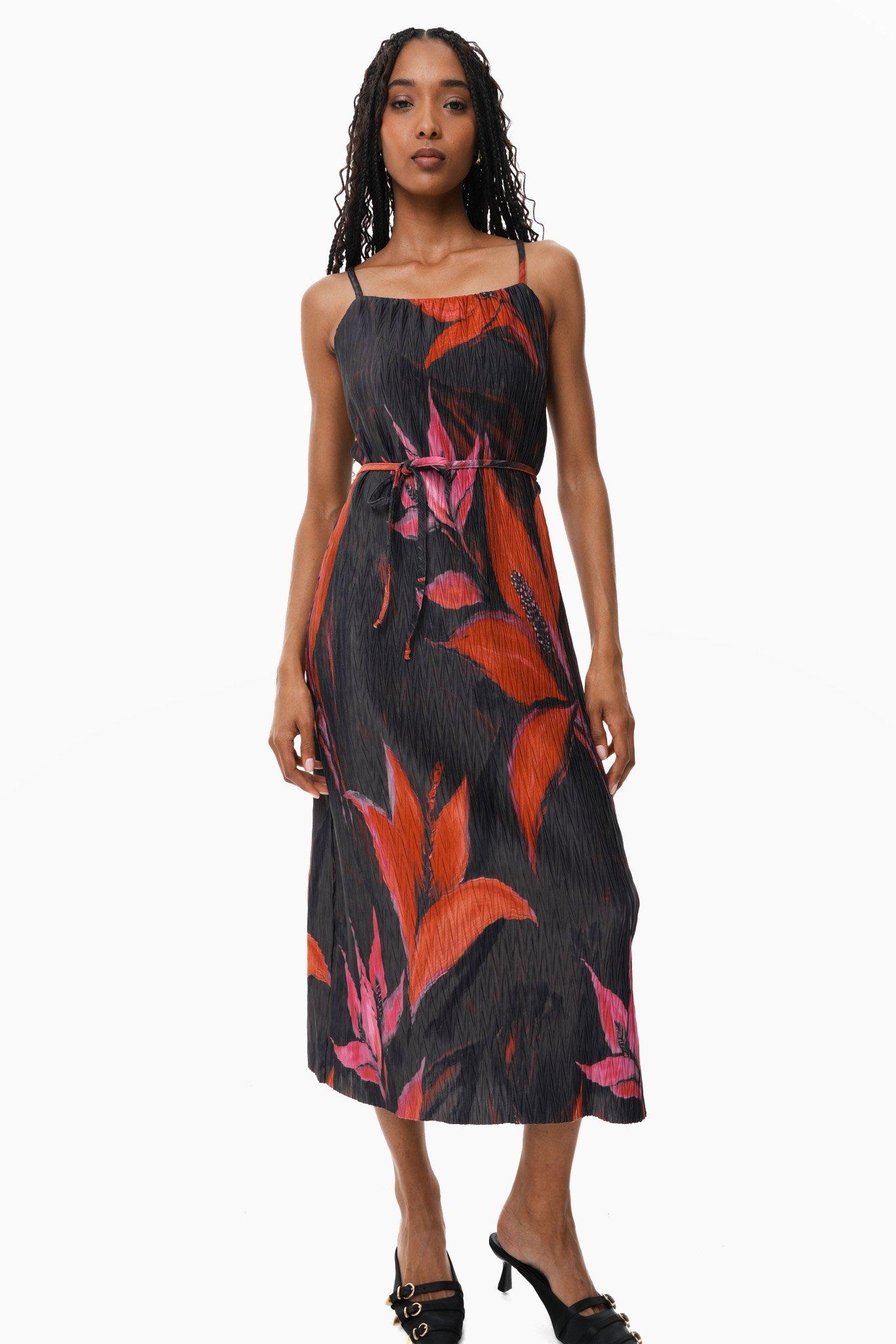 4510084 White Floral Shawl Collar Dress main image 1