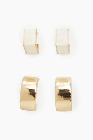 2 Pack Hoop Earrings