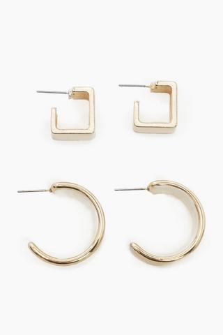 2 Pack Hoop Earrings