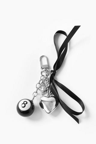 Keyring - 8 Ball And Heart