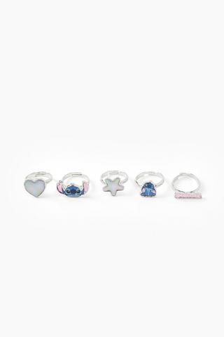 5 Pack Lilo And Stitch Ring Set