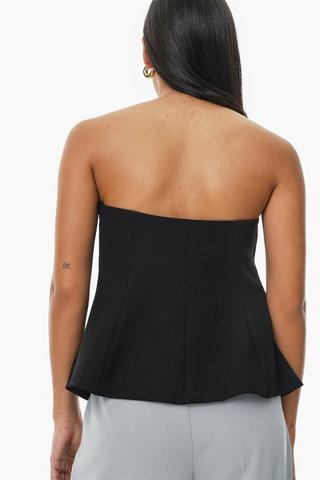Strapless Peplum Top