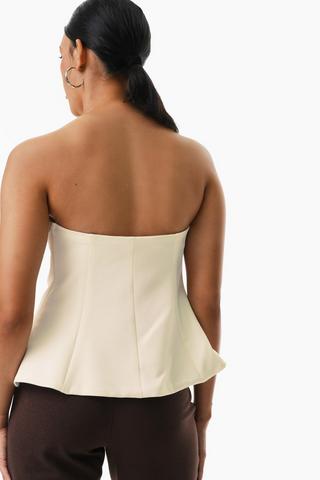 Strapless Peplum Top