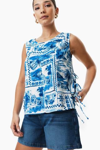 Side Tie Shell Top