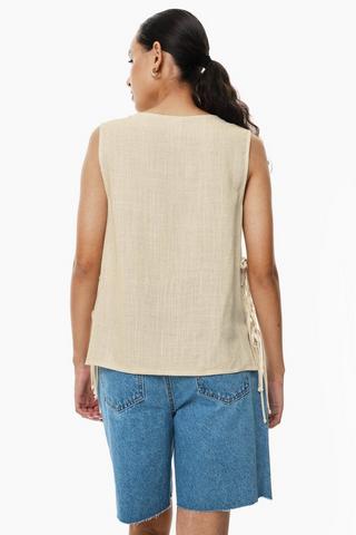 Side Tie Shell Top