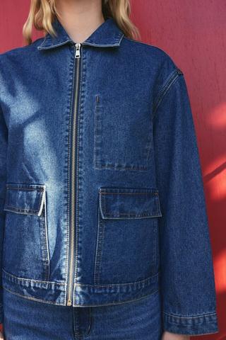 Denim Biker Jacket