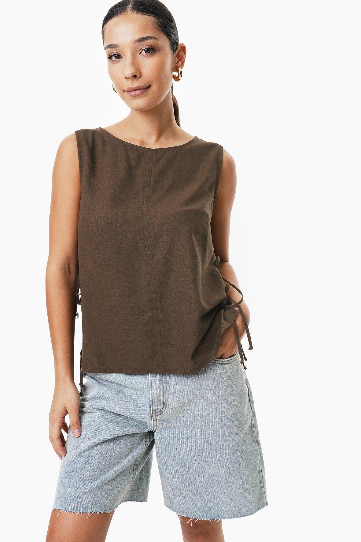 Side Tie Shell Top