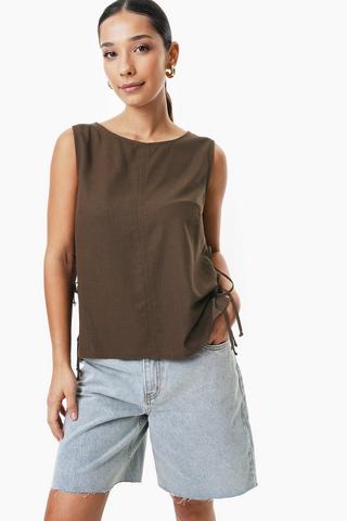 Side Tie Shell Top