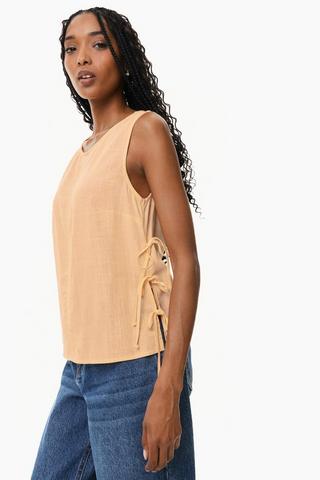 Side Tie Shell Top