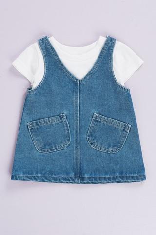 Pinafore Dress And T-Shirt Set