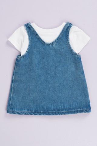 Pinafore Dress And T-Shirt Set