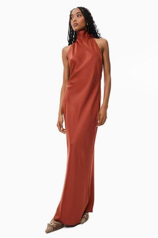 Satin Halter Dress
