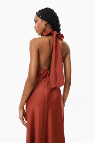 Satin Halter Dress
