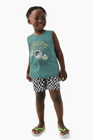 Check Swim Shorts